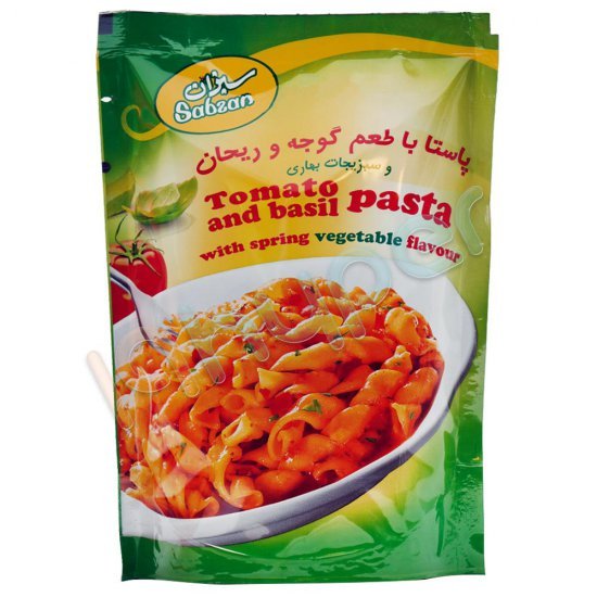 پاستا با طعم گوجه و ریحان سبزان 180 گرمی