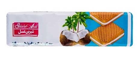 بیسکویت کرمدار نارگیلی شیرین عسل 120 گرمی