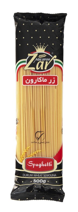 ماکارونی رشته ای قطر 2.5 زر ماکارون 500 گرمی