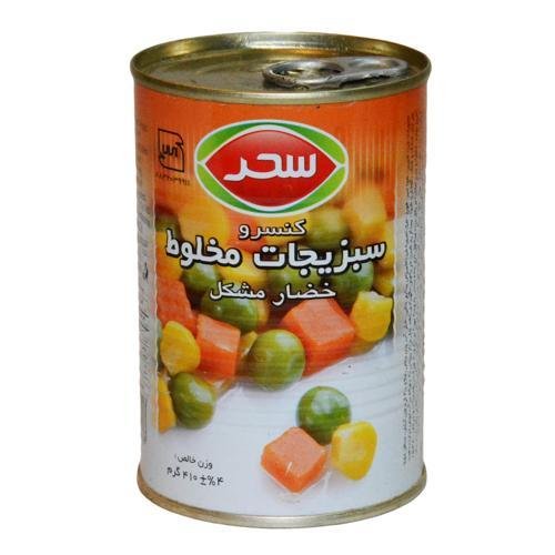 کنسرو مخلوط سبزیجات سحر 410 گرمی