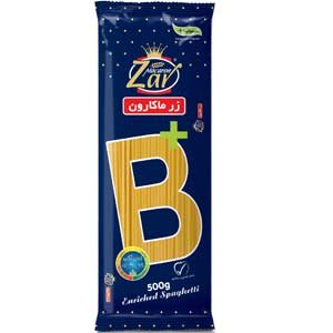 ماکارونی رشته ای قطر 1.5 حاوی ویتامین B زر ماکارون 500 گرمی
