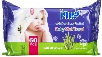 دستمال مرطوب کودک بسته 60 عددی