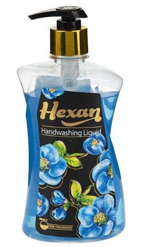 مایع دستشویی شفاف آبی هگزان 500 گرمی