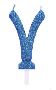 شمع اکلیلی آبی عدد فارسی 7 (هفت)
