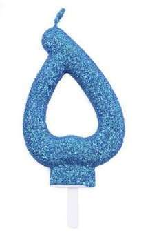شمع اکلیلی آبی عدد فارسی 5 (پنج)