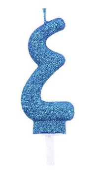 شمع اکلیلی آبی عدد فارسی 4 (چهار)