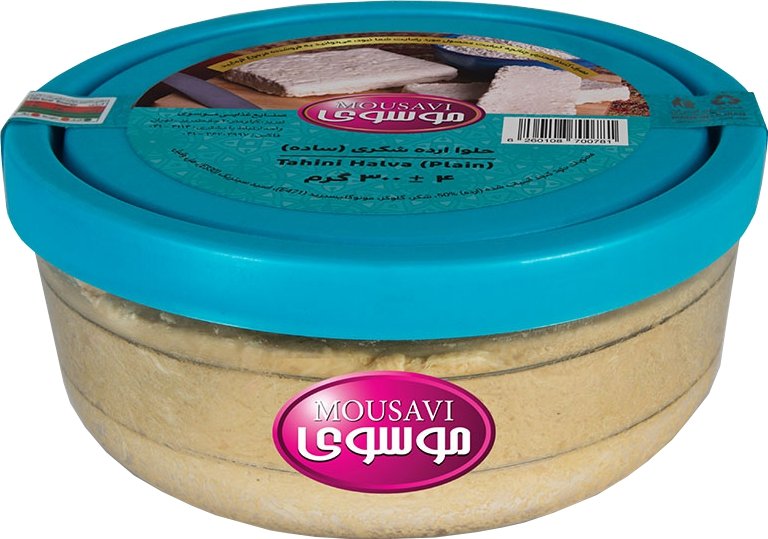 حلوا شکری شیشه ساده موسوی 300 گرمی