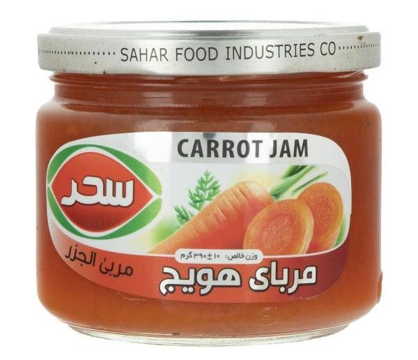 مربا هویچ شیشه سحر 390 گرمی