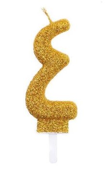 شمع اکلیلی طلایی عدد فارسی 4 (چهار)