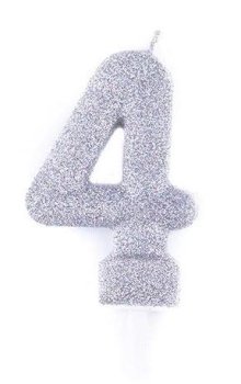 شمع اکلیلی نقره ای عدد 4 (چهار)