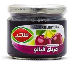 مربا آلبالو شیشه سحر 390 گرمی