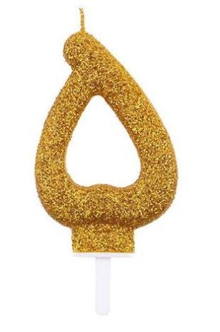 شمع اکلیلی طلایی عدد فارسی 5 (پنچ)