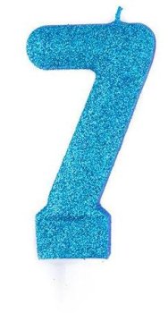 شمع اکلیلی آبی عدد 7 (هفت)