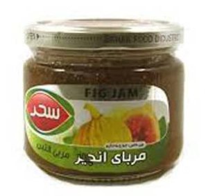 مربا انجیر شیشه سحر 390 گرمی