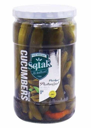 خیار شور درجه یک شیشه اسکیوتک 1500 گرمی