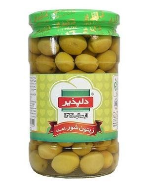 زیتون شور باهسته شیشه دلپذیر 660 گرمی