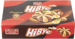 بیسکوییت های بای فندقی جعبه ای شیرین عسل 300 گرمی
