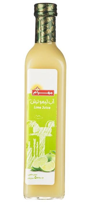 آب لیمو ترش شیشه مهرام 500 میلی لیتری