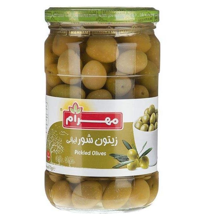 زیتون شور با هسته مهرام 670 گرمی