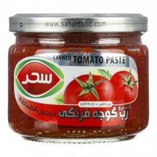 رب گوجه فرنگی شیشه سحر 340 گرمی