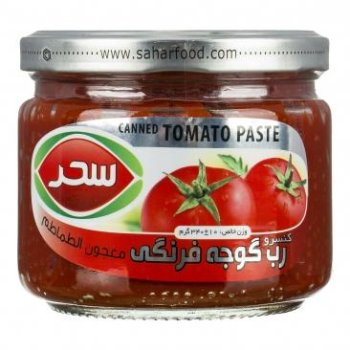 رب گوجه فرنگی شیشه سحر 340 گرمی