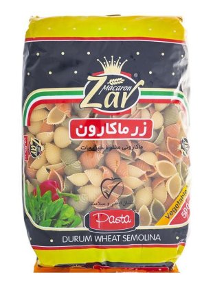 ماکارانی مخلوط سبزیجات فرمی شلز زرماکارون 500 گرمی