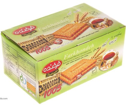 بیسکوییت با طعم هل و تزیین کنجد فرخنده 850 گرم