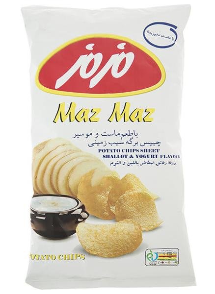 چیپس با طعم ماست و موسیر مزمز 60 گرمی