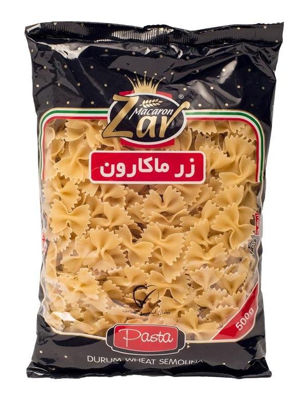 ماکارونی فرمی پروانه ای زرماکارون 500 گرم