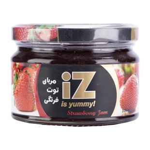 مربا توت فرنگی شیشه ایز 300 گرم