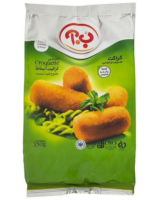 کراکت سیب زمینی منجمد ب.آ 350 گرم