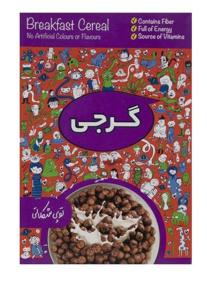 غلات صبحانه کاکائویی بر پایه گندم و ذرت گرجی 300 گرم