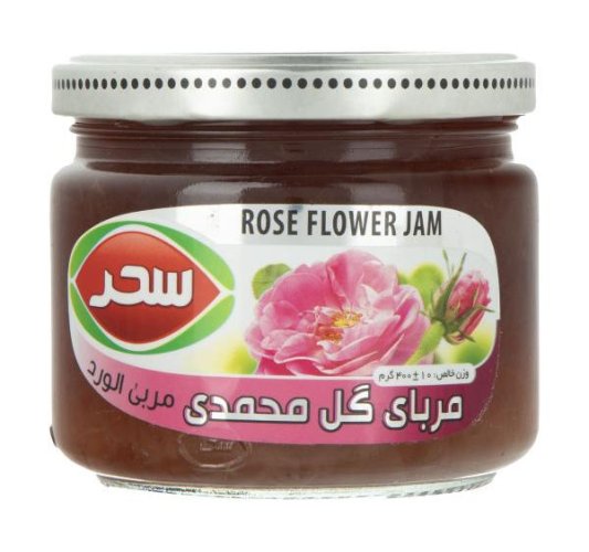 مربا گل محمدی شیشه سحر 400 گرم