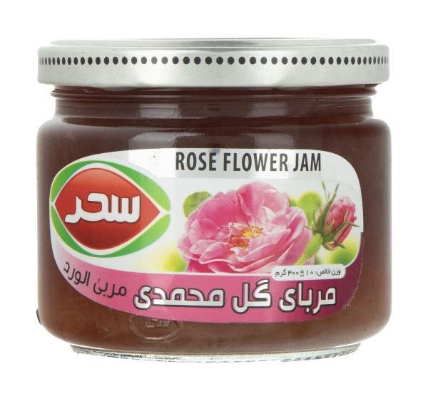 مربا گل محمدی شیشه سحر 400 گرم