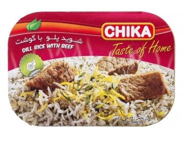 شوید پلو با گوشت چیکا 300 گرم