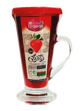مربا لیوانی توت فرنگی موسوی 250 گرم