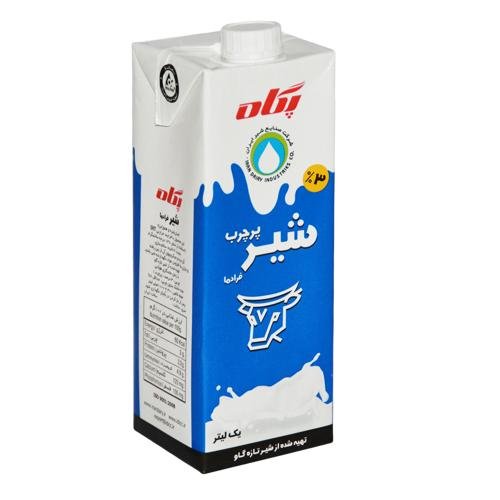 شیر استریل پاکت تتراپک 3 درصد چربی پگاه 1 لیتری