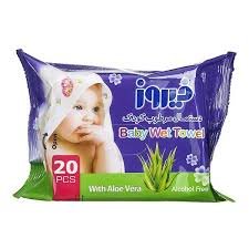 دستمال مرطوب کودک 20 عددی آلوئه ورا