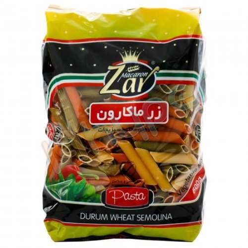 ماکارونی فرمی پنه ریگاته سبزیجات زر ماکارون 500 گرمی