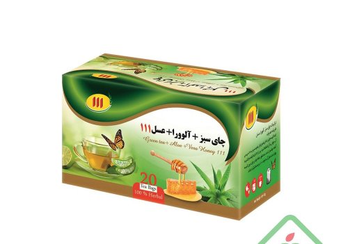 دمنوش مخلوط چای سبز + آلوئه ورا + عسل 111