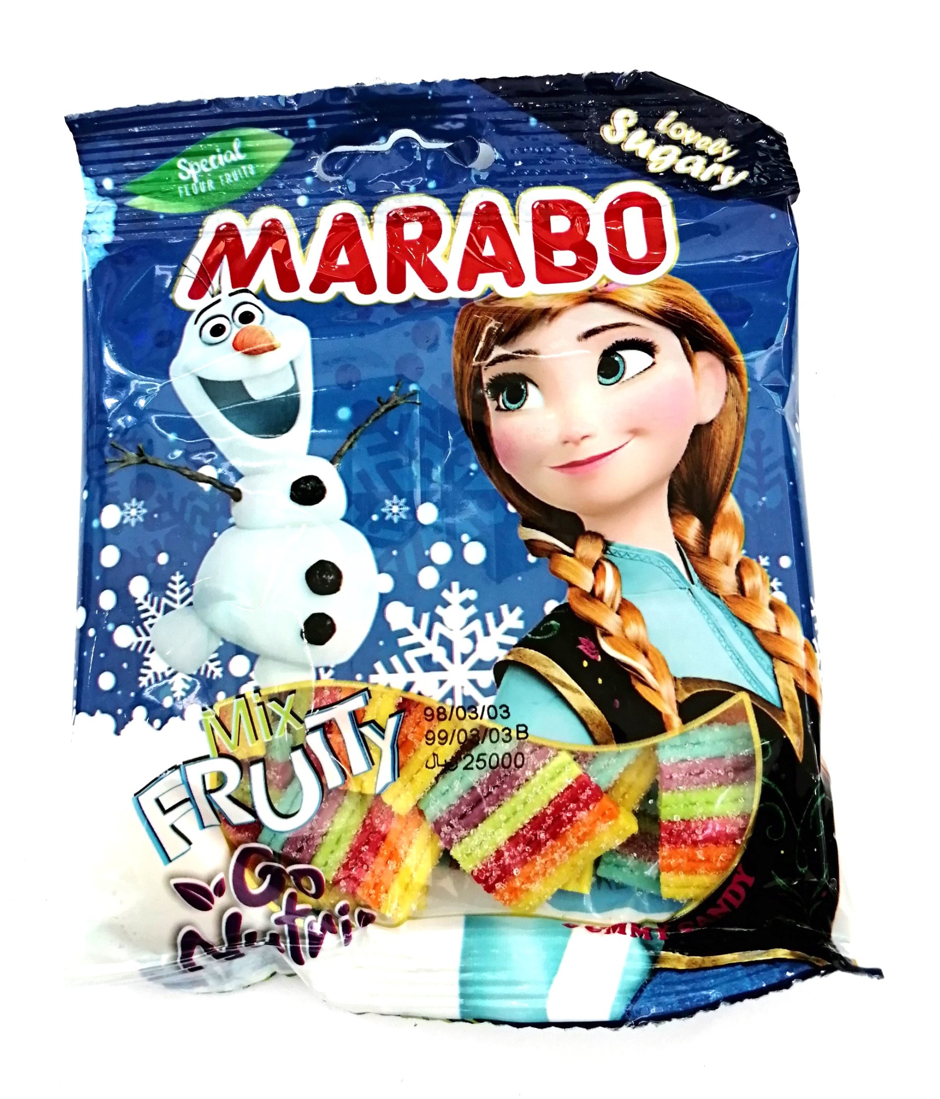 پاستیل نواری چهار گوش مارابو 50 گرم