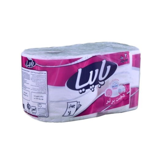 دستمال توالت 4 لایه پاپیا 2 رول