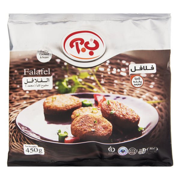 فلافل کاملا پخته منجمد ب آ 450گرم