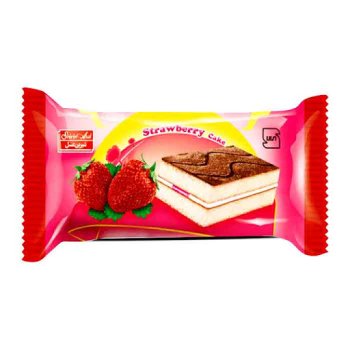 کیک لایه ای کرمدار توت فرنگی شیرین عسل