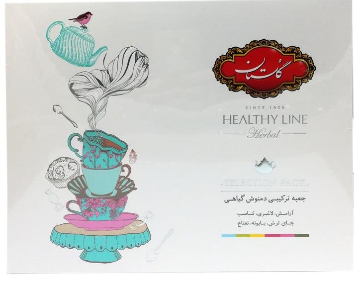 جعبه ترکیبی دمنوش گیاهی 60 عددی گلستان